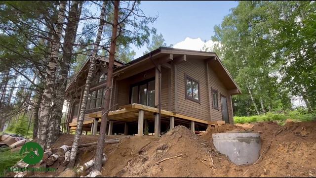 Дом из клееного бруса Производство и строительство GrandWoodDom Деревянный дом проект "Топаз"
