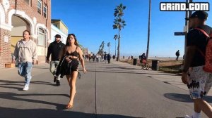 4K Santa Monica Beach Pier To Venice Beach Boardwalk Virtual Tour Grind 10-17-21 at 445pm