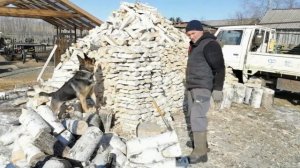 Колка берёзовых дров ч.8