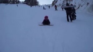 Уроки игры на сноуборде для детей 1 / Snowboard for children 1