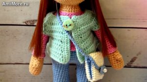 Амигуруми: схема куклы Стеша. Игрушки вязанные крючком. Free crochet patterns.