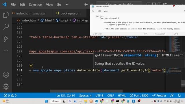 Javascript Google Places API to Display Nearby Places Info in Table Using Autocomplete Location смотреть онлайн