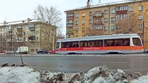 Магнитогорск, по проспекту Карла Маркса, от Казакова до вокзала (05.02.2021)
