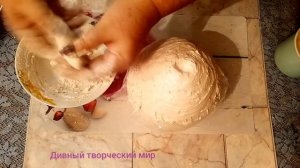 Круглая ваза-кашпо из воздушного шарика и гипса. Поделки для дома и сада своими руками.DIY Vase.