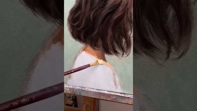 Как Рисовать Волосы #живопись #портретмаслом #evgeny 7 смотреть онлайн