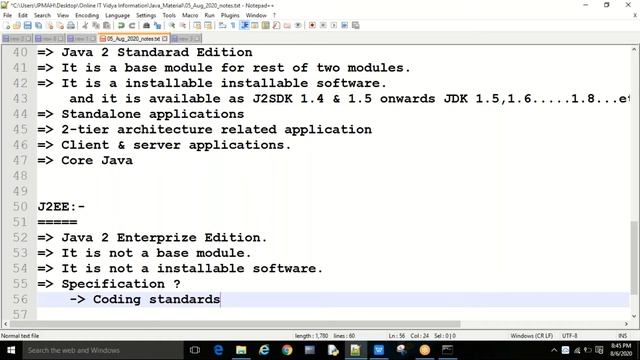 Core Java Tutorial for Beginners | Java Online Training | Day 2 - Online IT Vidhya
