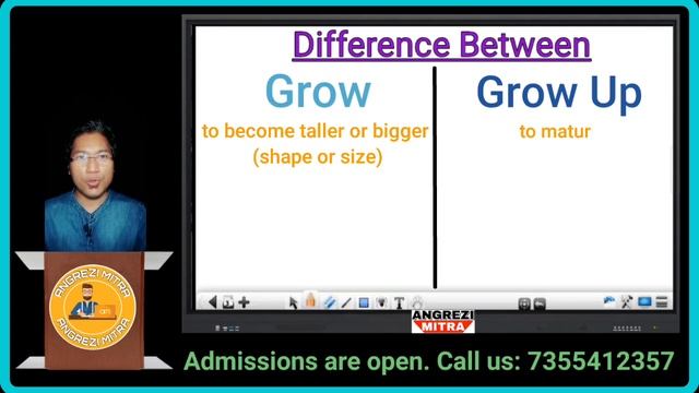 Difference Between Grow and Grow Up| Common Mistakes/Errors In English|Meaning And Usage| смотреть онлайн