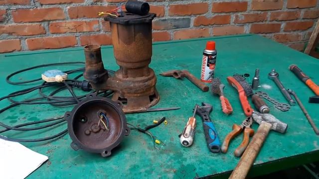 Как отремонтировать Фекальный насос с измельчителем/Погружной насос ремонт провода смотреть онлайн