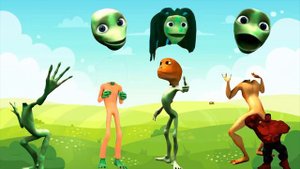 Wrong Heads PATILA and DAME TU COSITA and ME KEMASTE Alien Green El Chombo Dance CHALLENGE color