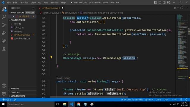 Easy way to Send email Using Java | vs code |Java GUI | #dragcoder