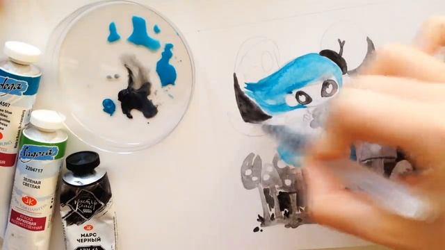 Hilda & Water Brushes | Акрил и акварельные кисти смотреть онлайн