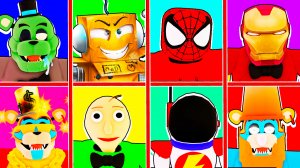 ЭВОЛЮЦИЯ ЗОМБИ ФРЕДДИ ПАУК БАЛДИ  BREACH 5 МОРФ РОБЛОКС 5 МИНУТ НУБ И ПРО ВИДЕО ROBLOX