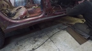 замена  порога опель вектра б(часть 4)