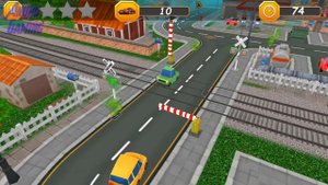 Railroad Crossing Train Simulator Speed Train Game - Level 1