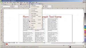 Removing text frame in CorelDraw