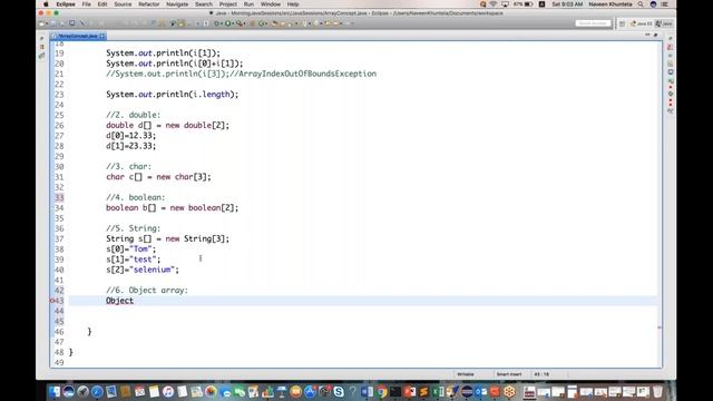 Array in Java (Static array) смотреть онлайн