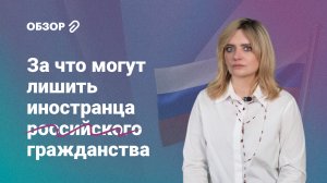 За что могут лишить иностранца российского гражданства в 2024 году? #обзор