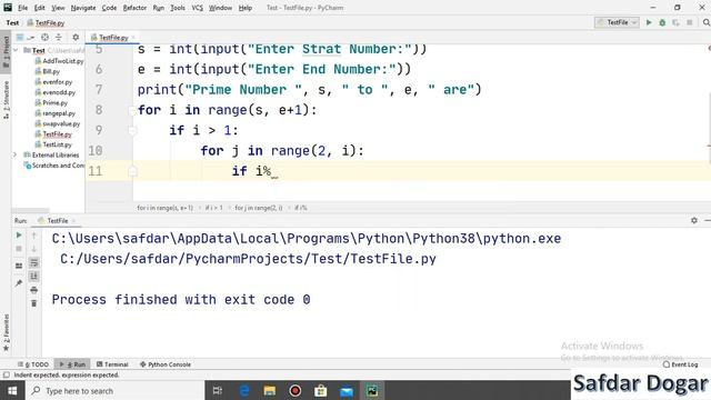 Print Prime Number in Given Range Python |  Print Prime Number in Given Interval For Loop in Python