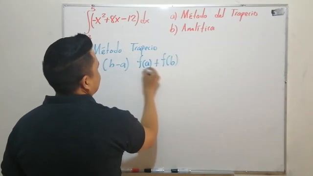 Método numérico regla del trapecio simple 1
