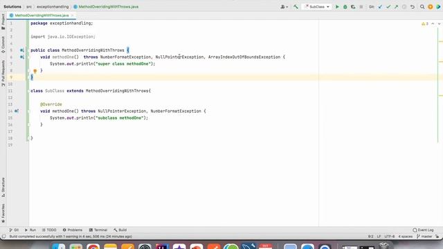 method overriding with throws clause? #exceptionhandling |  #throws