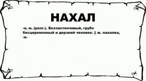 НАХАЛ - что это такое? значение и описание