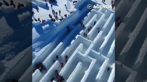 Крупнейший в мире снежный лабиринт