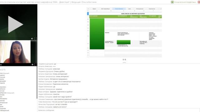 Работа со списком контактов. Мастер-класс Марии Рациборской. смотреть онлайн