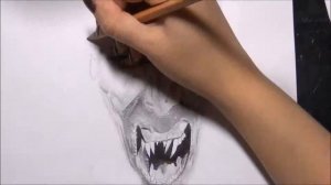 Drawing the Wendigo from Until Dawn