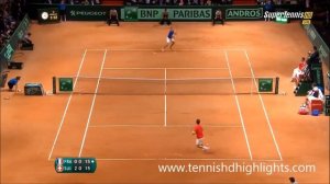 Федерер - Гаске  Кубок Дэвиса 2014 Финал