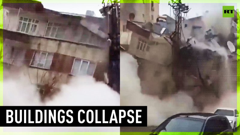 Buildings crumble following earthquake in Türkiye and Syria