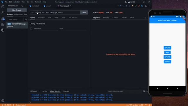 Node JS GET REST API | Flutter Node JS Backend | Fetch Data using API | Flutter Tutorial
