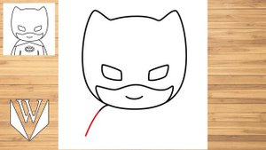 Как рисовать Милый Бэтмен Шаг за шагом, легко для детей и начинающих. Учебник по рисованию.