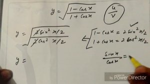 Differentiate √1-cosx/√1+cosx