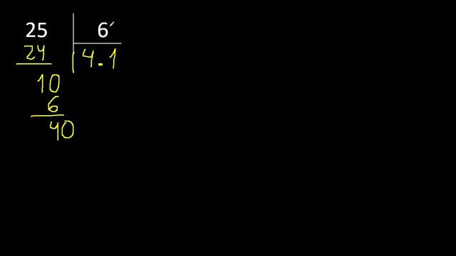 Dividir 25 entre 6 , division inexacta con resultado decimal . Como se dividen 2 numeros смотреть онлайн