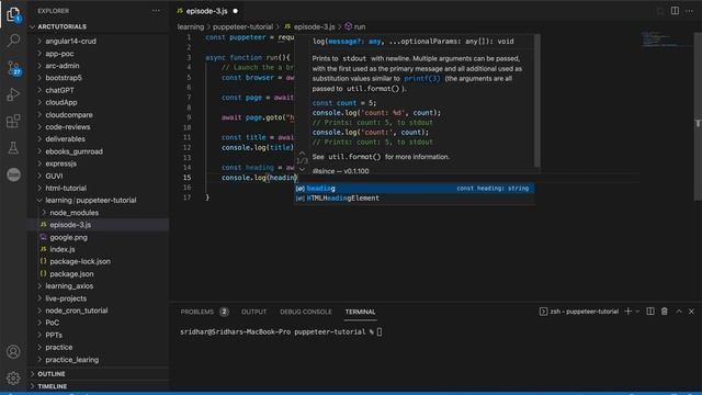 Puppeteer Tutorial #3 | Basic Web Scraping