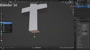 золотой крест в Blender 3D
