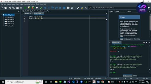 Sets in python