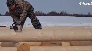 Рубка сруба из бревна