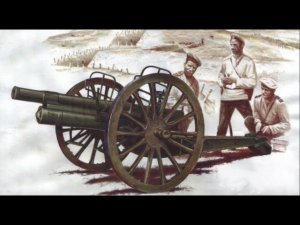Русская полевая скорострельная пушка  - 3-х дюймовка. Легендарная "Коса смерти".