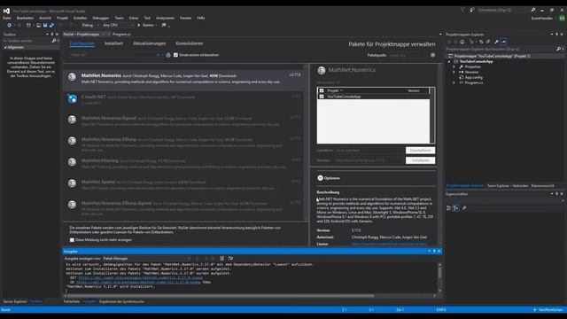 QuickTip #417 - C# Visual Studio Tutorial - Install Math .NET Numerics | Math Library | NuGet