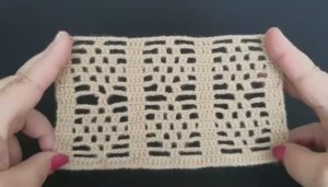 Простой, ажурный узор крючком