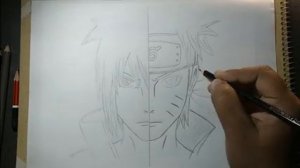 Speed Drawing - Sasuke And Naruto Drawing [HD]