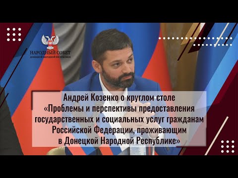 Андрей Козенко о предоставлени государственных и социальных услуг гражданам России и ДНР