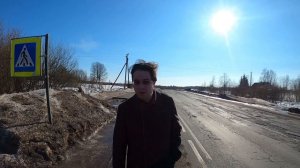 Автомобильная дорога в районе посёлка Глажево.