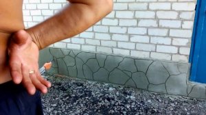 Имитация камня на фасаде дешево и сердито