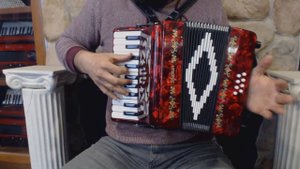 3376 - Red SofiaMari Piano Accordion MM 22 8 $199