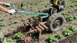 ПРОПОЛКА КАРТОШКИ САМОДЕЛЬНЫМ МОТОБЛОКОМ