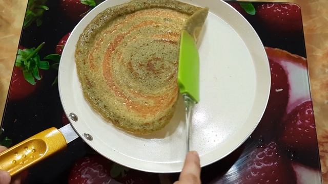 Доса из зеленых маш с соусом арбузных семен - очень полезный завтрак | Индийское блюдо ДОСА и ЧАТНИ
