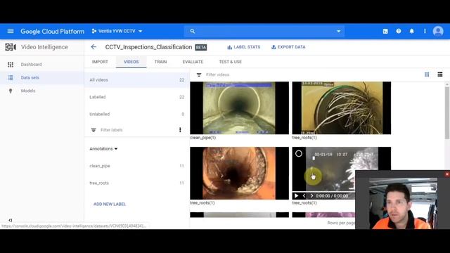 Google AutoML Video Intelligence - CCTV Sewer Inspections смотреть онлайн
