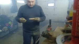 Изготовление ручки для ножа. Пыль и болгарка.  Ч 1.